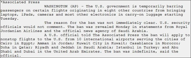 ABD'nin yasağını THY doğruladı